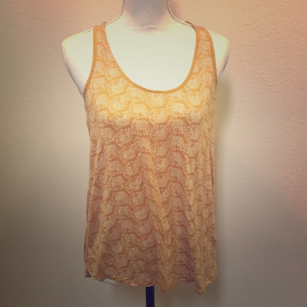 Anthropologie elephant print tank top